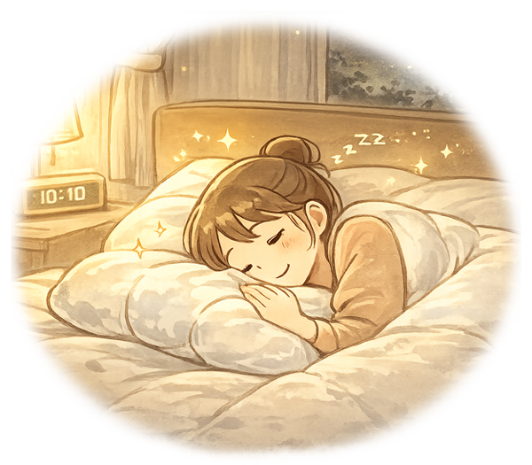 夜はフカフカおフトンで